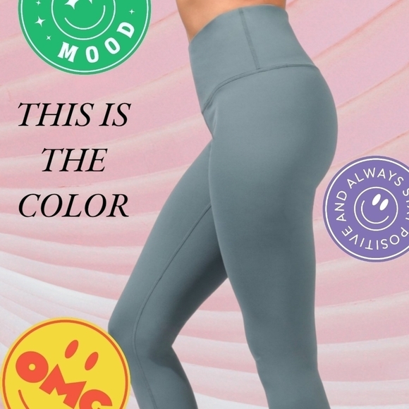 Yogalicious Lux High Waist Side Pocket Legging Size Medium Teal - Picture 2 of 7